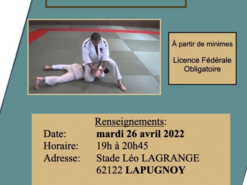 Image de l'actu 'Entraînement Ju Jitsu le 26 avril à Lapugnoy'