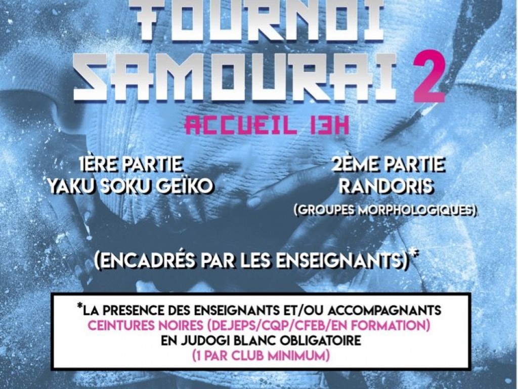 Image de l'actu 'Tournoi SAMOURAÏ II le 14 janvier à St Laurent Blangy'