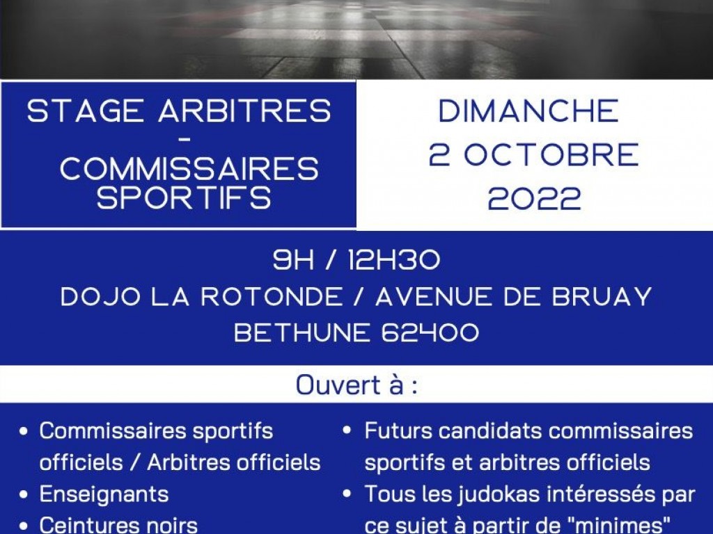 Image de l'actu 'Stage arbitres et commissaires sportifs de la saison 2022/2023'